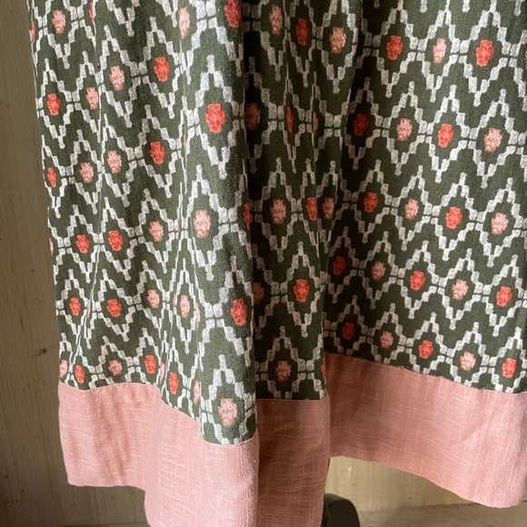 Sonoma Size Large Aztec Print Linen Dress - Picture 3 of 5